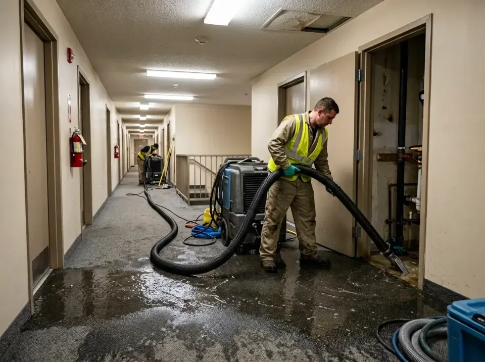 multi-unit-apartment-hallway-f-005 — frequently asked questions, Emergency Burst Pipe Water Extraction & Removal in Hodgenvi…